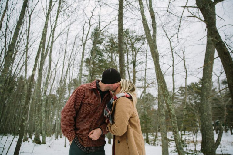 maine wedding photographer, freeport maine wedding photographer, maine, winslow park, engagement photos, winter engagement photos