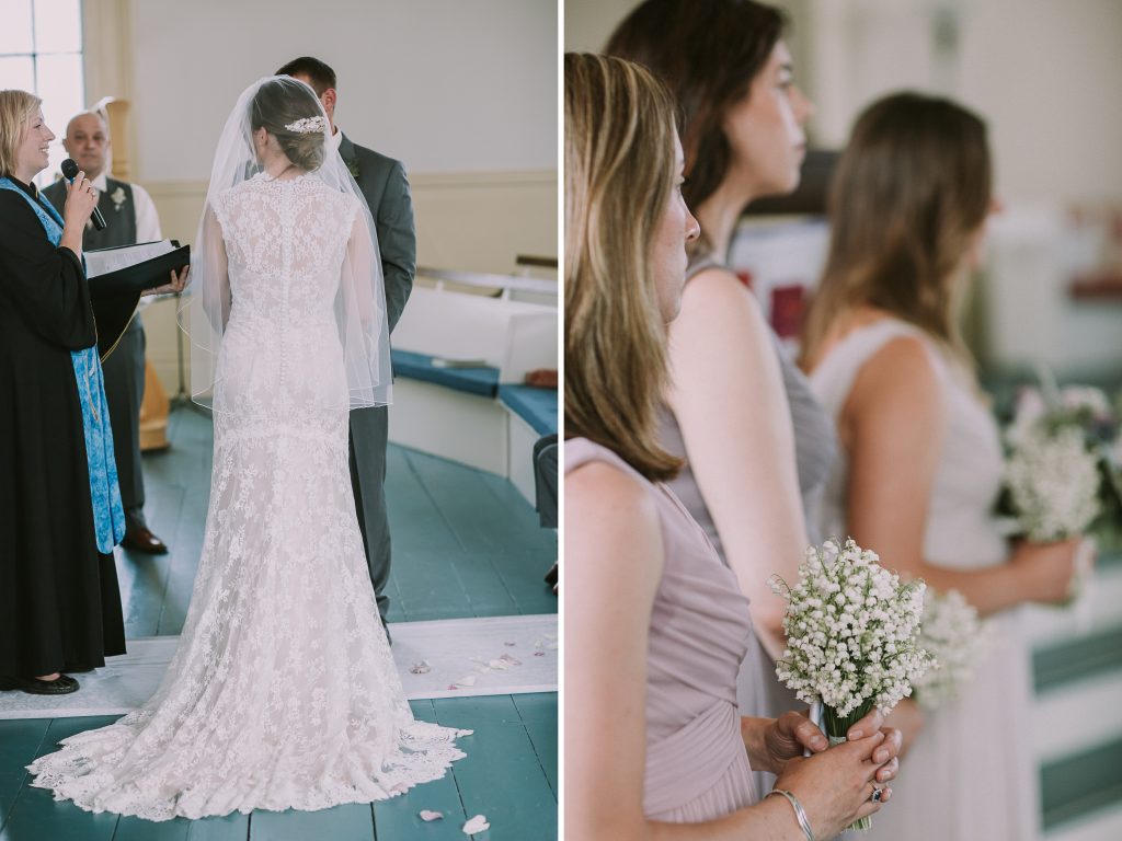 maine wedding photographer, yarmouth maine wedding, dandelion catering, back of dress