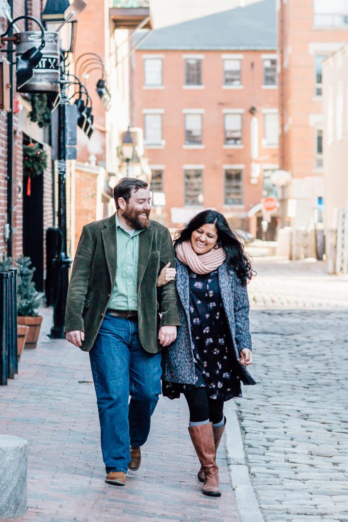 downtown portland engagement session, maine tinker photography, maine wedding photographer, engagement poses